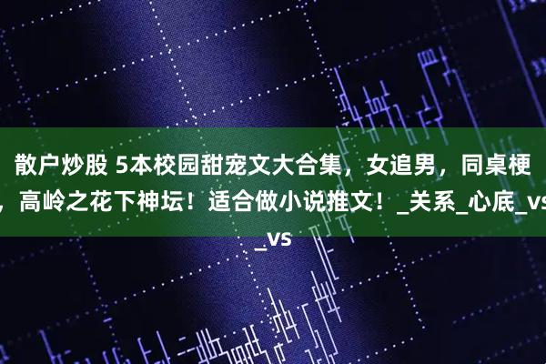散户炒股 5本校园甜宠文大合集，女追男，同桌梗，高岭之花下神坛！适合做小说推文！_关系_心底_vs